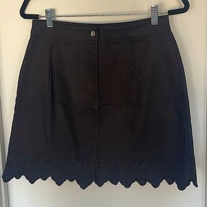 Brand New Shein Floral Stitching Black Mini Skirt- Size Medium